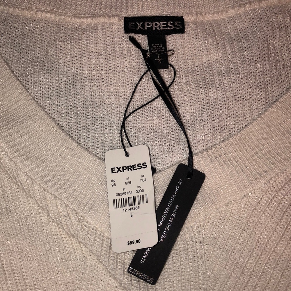 NWT express crop top with twist tie sleeves